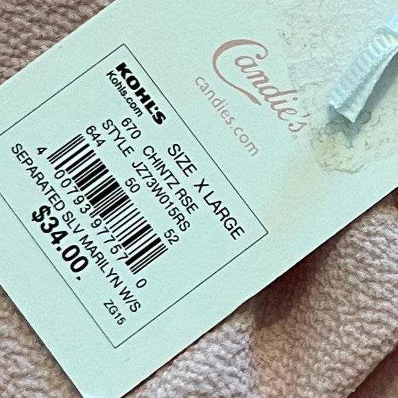 Candie's Separated Shoulder Soft Pink Top in Junior's Size XL NWT - Picture 9 of 11